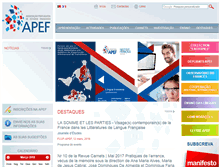 Tablet Screenshot of apef.org.pt